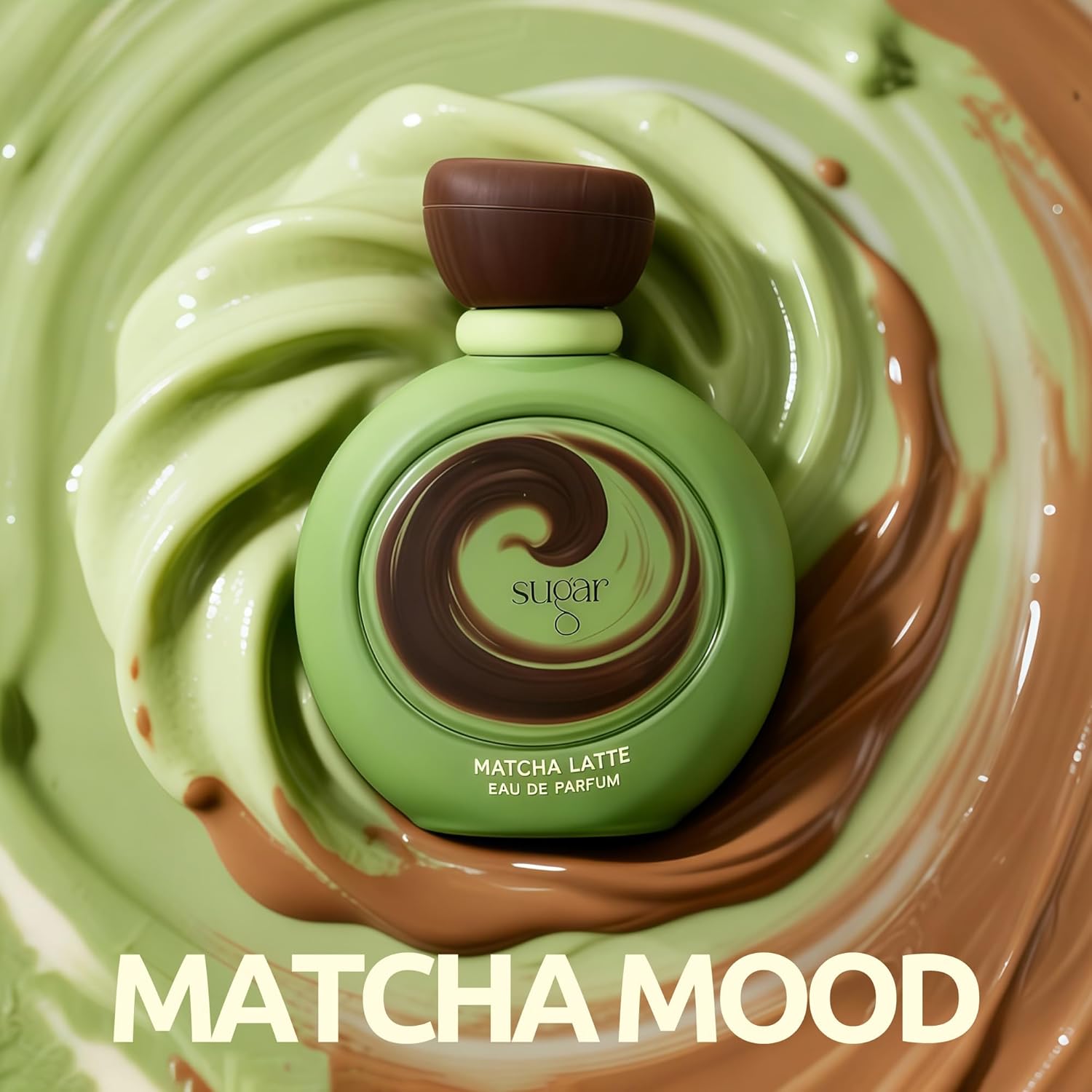 Matcha Latte Perfume for Women, Milky Scent with Rice & White Flowers, Long Lasting EDP Fragrance for Daily Use, Sweetly Charming 3.4 Fl Oz
