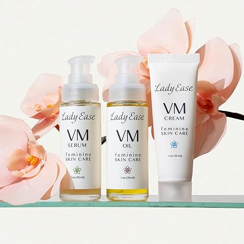 Set de crema hidratante vaginal orgánica, aceite VM, suero VM, crema VM, reconforta la sequedad vaginal, hidrata, nutre, protege y calma - 3 onzas