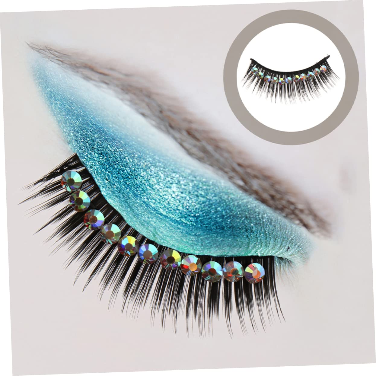 Beavorty 40paare Falsche Wimpern Für Dramatische Looks Glänzende Wimpern Für Cosplay Bühnenaufführungen Und Partys Wasserfest Einfach Zu Verwenden Natürlicher Effekt Mit Glitzer