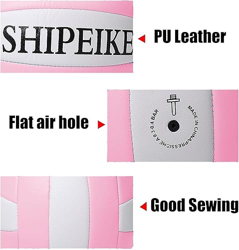 Miniatura 2 de ABAJI Pelota oficial de voleibol más gruesa de poliuretano impermeable antiexplosión 15+ años para niños y niñas, juego de entrenamiento en