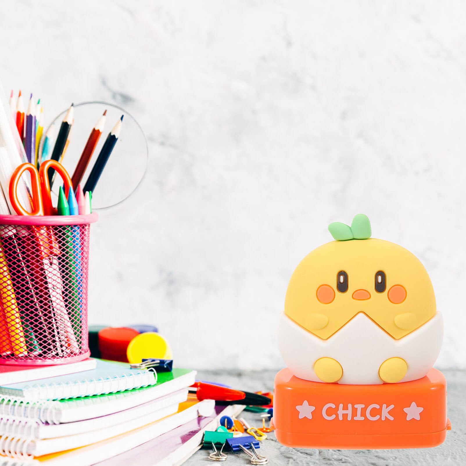 Timbro per Etichette Vestiti, Multiuso, Simpatico, per Scuola | Decorazioni Scuola, per Libri e Capi, Materiale Silicone Abs Tampone Fotosensibile