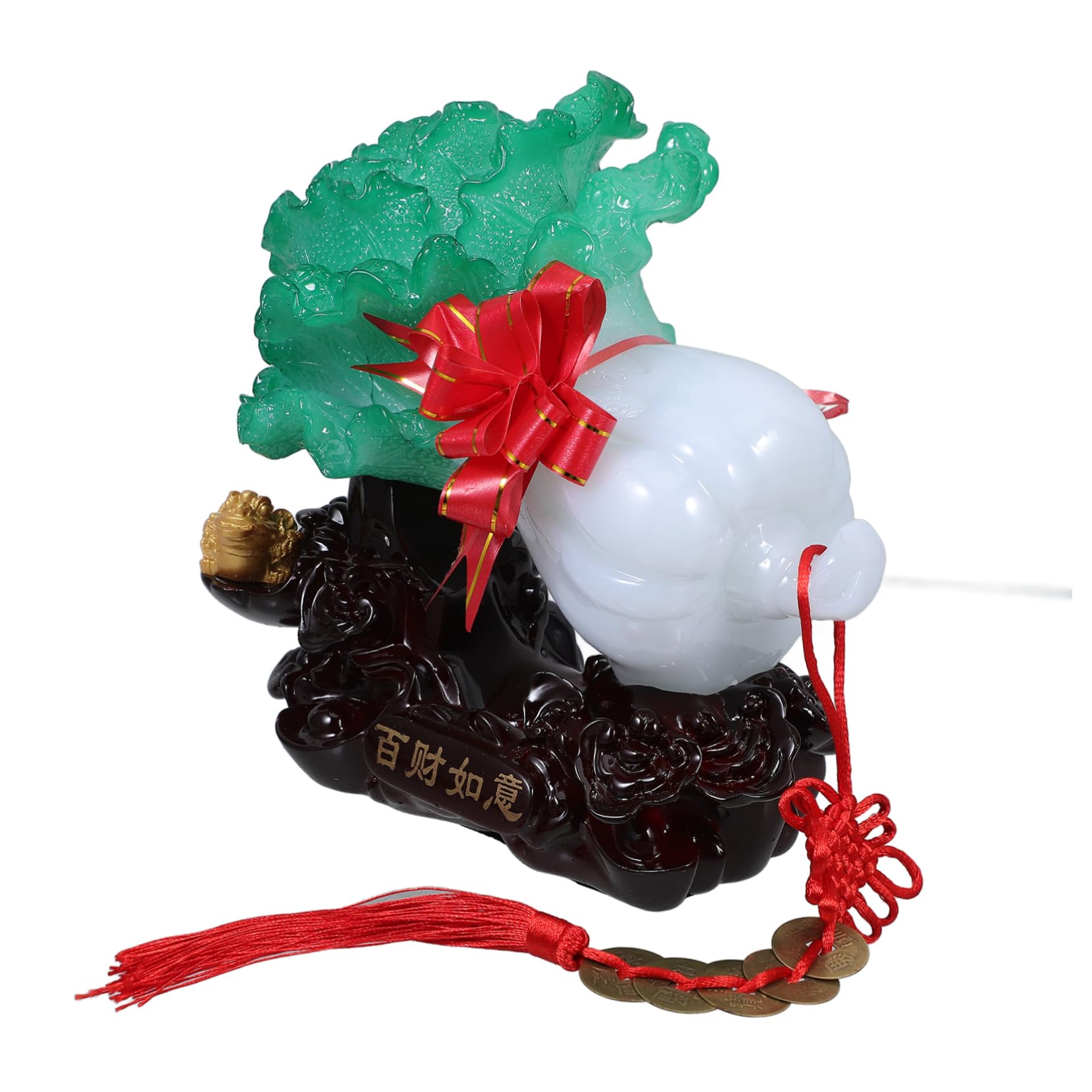 Chou chinois jade décoratif en résine pour bibelot et sculpture de table