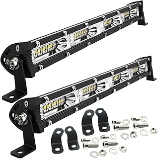 HTharros LED作業灯 ワークライト 12V / 24V 兼用 薄型 13インチ 120W 車 ライト 集魚灯 トラック 各種作業車対応 2個120W