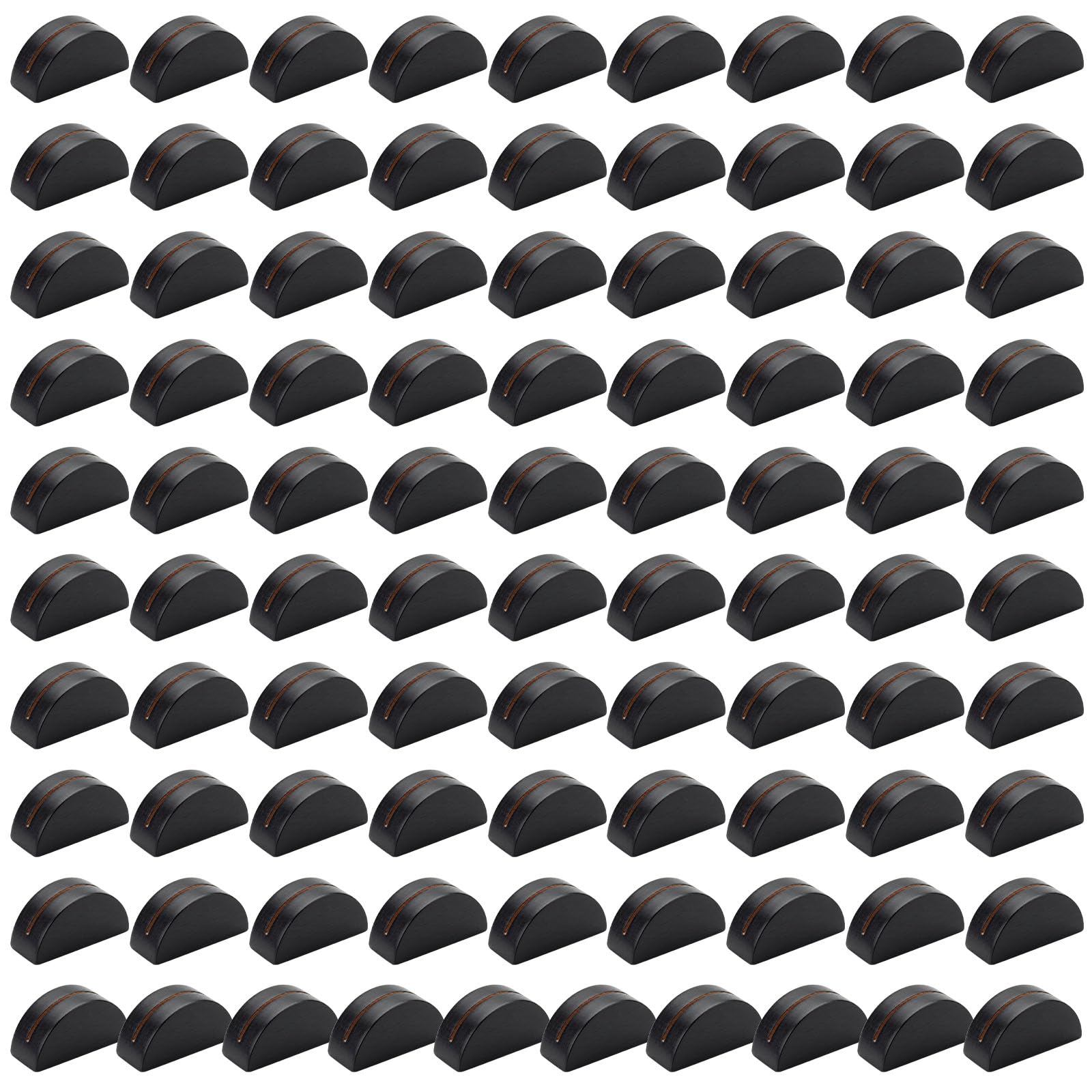 Lot de 100 porte-cartes de table en bois semi-circulaire pour numéro de table de mariage, carte de nom pour étiquette de nom, menu de restaurant, fête d'anniversaire et décoration d'événement