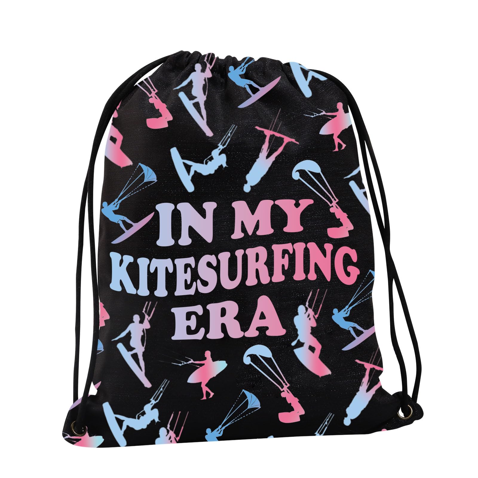 PXTIDY Kite Kitesurfing Kiteboarding Drawstring Bag Kitesurf Kiteboarder Gift In My Kitesurfing Era Kitesurfer Drawstring Bag