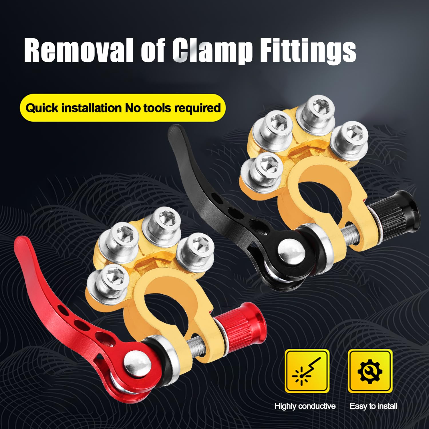 Lot De 2 Bornes De Batterie 12 V 4 Voies Pour Batterie De Voiture 12 V Fermeture Rapide Sécurisée Bornes De Batterie Pour Voiture, Camion, Bateau, Moto 12/24/60 V