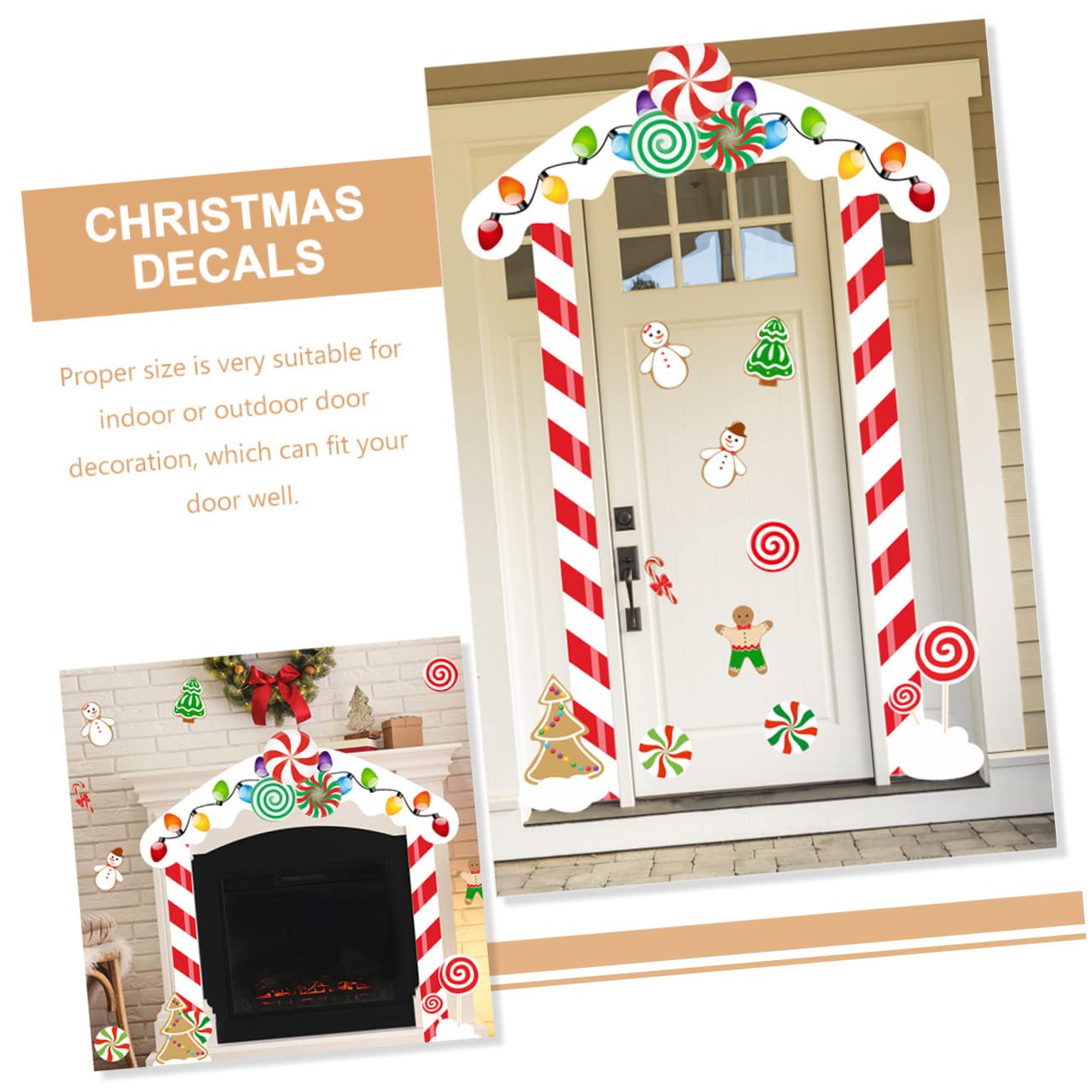 jojofuny 3sätze Weihnachtliche Türdekoration Selbstklebende Sticker Für Festliche Anlässe Für Weihnachtsfeiern Schulpartys Shower Dekorative Und Türverkleidung Vielseitig Einsetzbar