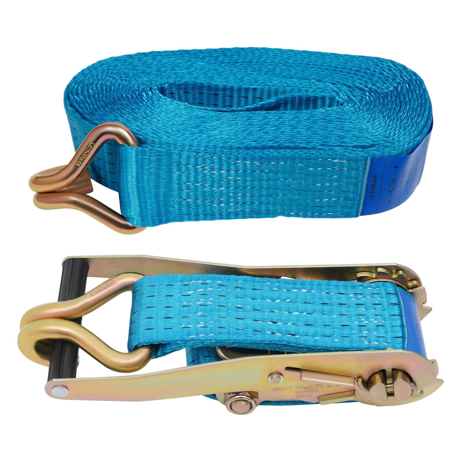Spanngurte Spanngurt,10 Stück 5000 kg 10m Zurrgurte mit Haken,Ratschengurte,5cm Breite,Schnellverschluss-Ratschenfunktion,für die Ladungssicherung,Blau