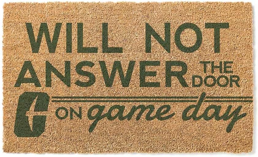 KH Sports Fan Will Not Answer on Gameday Coir, 18x30 Inches, Outdoor Rug Display Your Team Spirit with This Unique North Carolina Charlotte 49ers Doormat, Multi