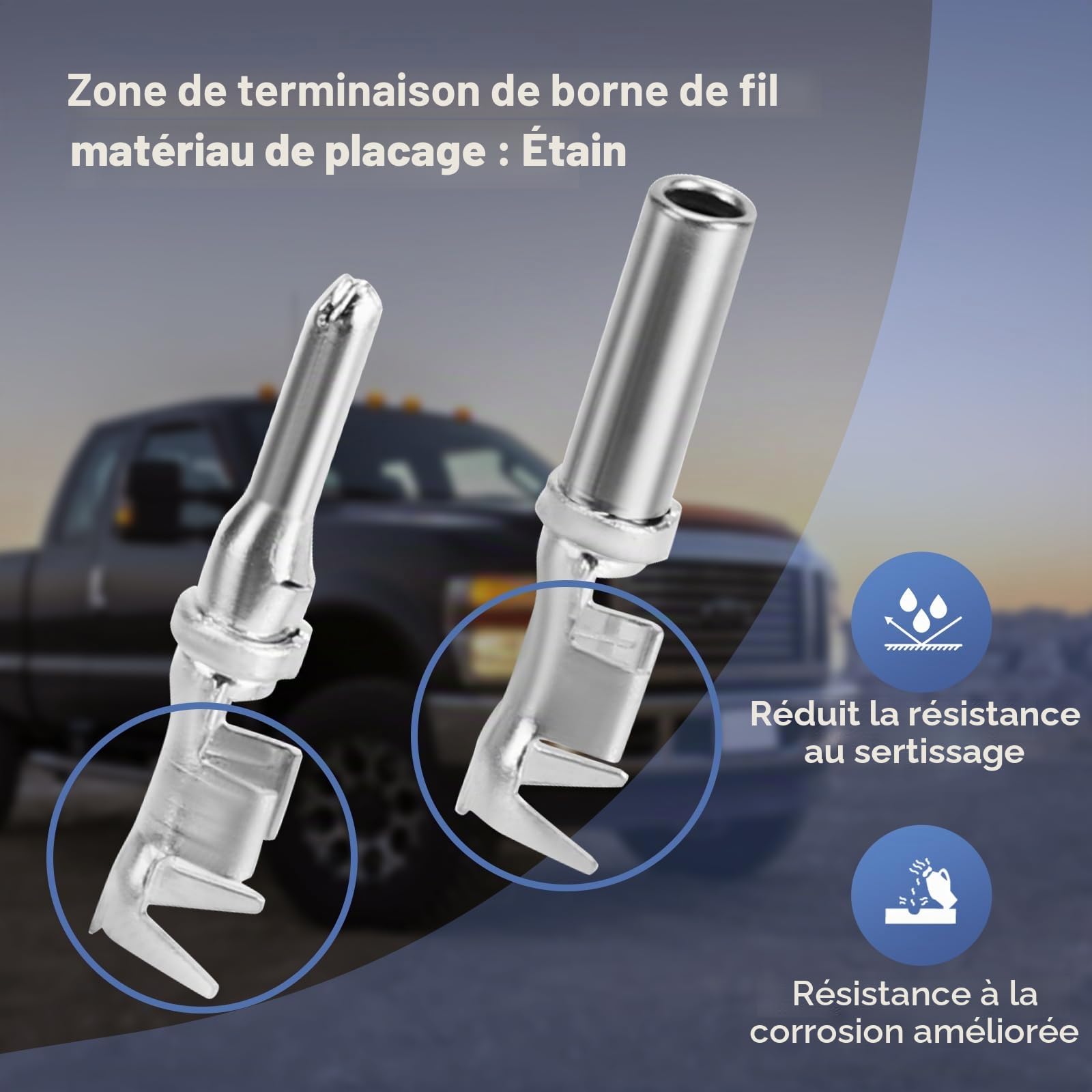 Lot de 32 connecteurs Deutsch DTP à 2 broches étanches pour automobile - 4 ensembles avec taille 12 - Jauge de contacts estampés 14-12 AWG - Taille du fil : 25 A