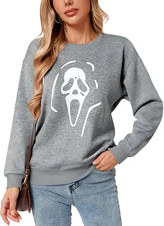 Womens USA Sweatshirt, Long Sleeve Crewneck Pullover with American Flag & Stripes Star Print - Casual Top