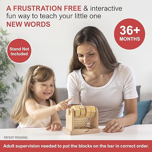 Miniatura 2 de Spinning Speller - Paquete de expansión - Juego de ortografía de madera - Juego educativo de cartas de aprendizaje Montessori sin frustración para