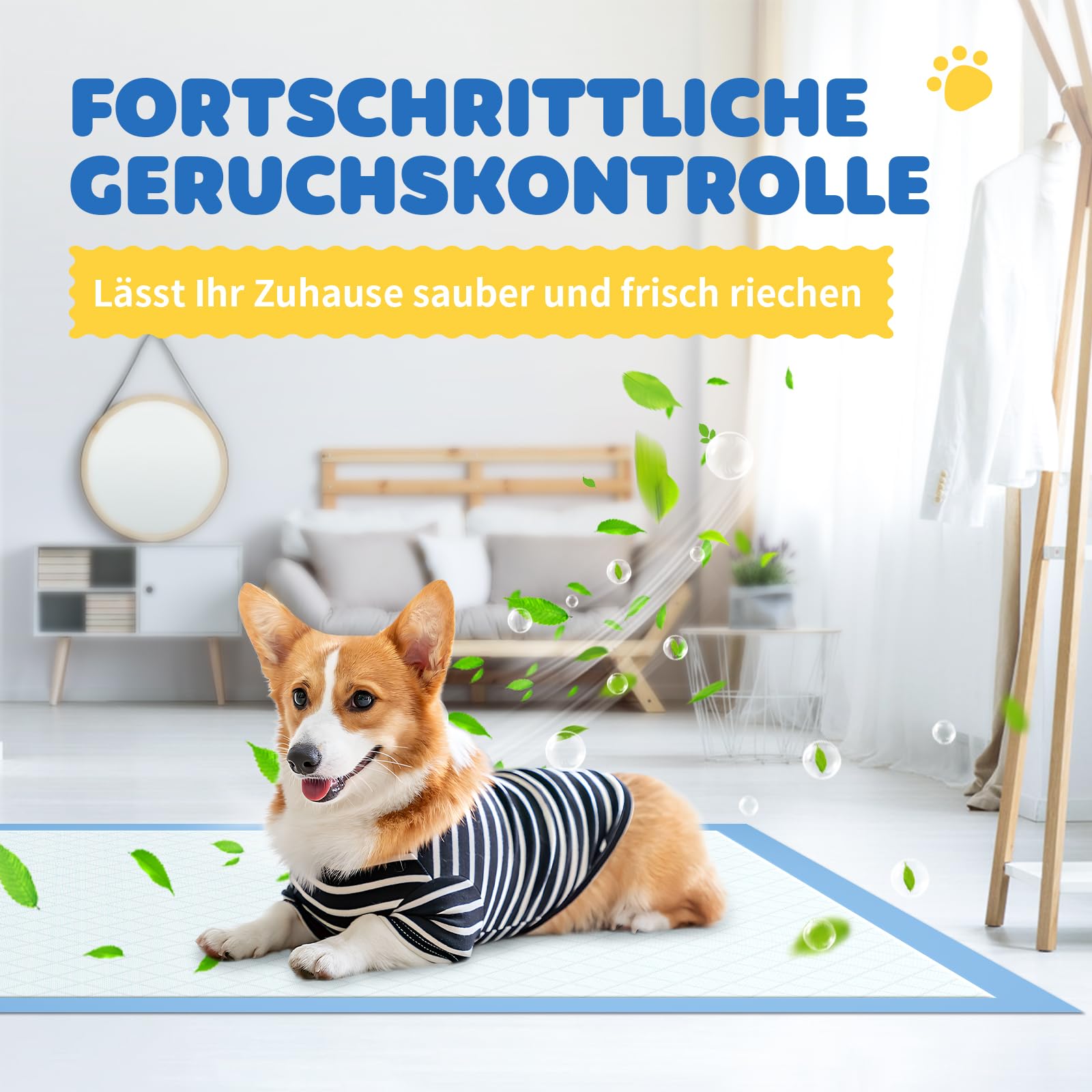 100 Stück PIPI matten für Hunde – 86 × 71 cm Extra Große welpen unterlagen mit 6 - lagigem Auslaufschutz, wickelunterlage einweg, saugstarke trainingspads für Hunde, schnelltrocknende Puppy Pads