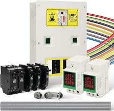 50-Amp Generator Transfer Switch kit with Automatic Power Supply Mode,2 Multifunctional Digital Energy Meter,11 Circuit Breaker,50-Amp Transfer Switch 16-Circuit,UL Line Label,for Indoor&Outdoor Use