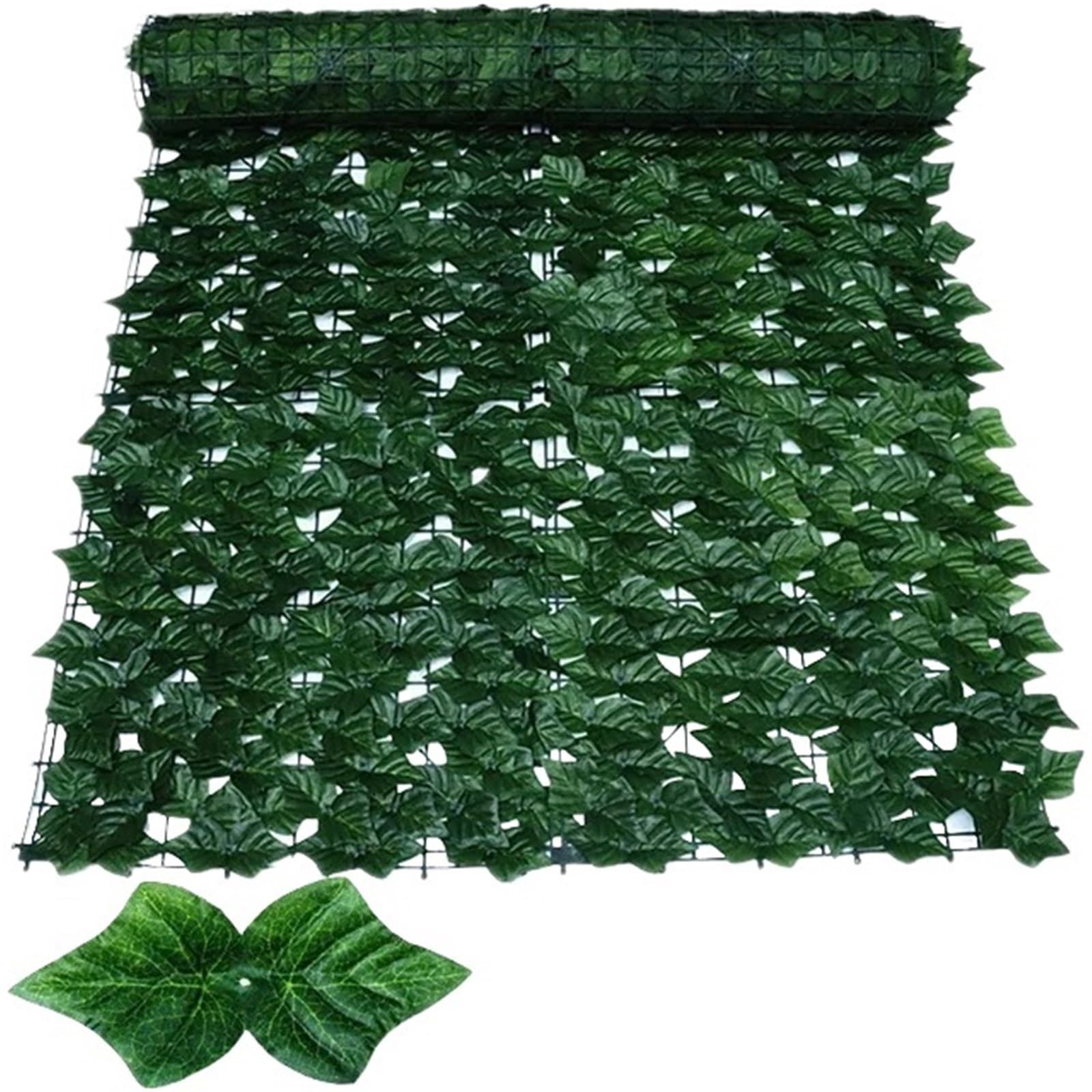 for Home Outdoor Garden Balcony Decoration Fake Plant Artificial Ivy Hedge Green Leaf Fence Board Privacy(WL-CY-DG,50X300CM)