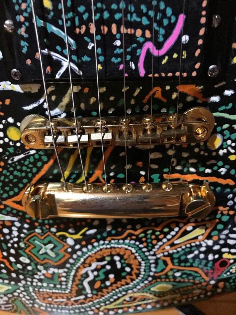 和柄ギターストラップ 鯉/金-銀 京都西陣織 金襴生地 tiny products