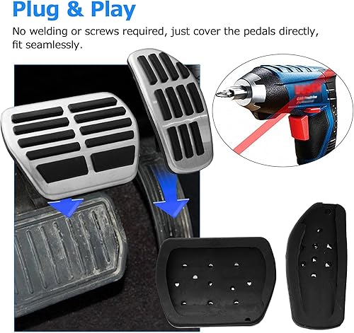 Miniatura 6 de Autorder Ajuste personalizado para cubierta de pedal Nissan Rogue 2021 2022 2023 Accesorios antideslizantes de aleación de aluminio acelerador de