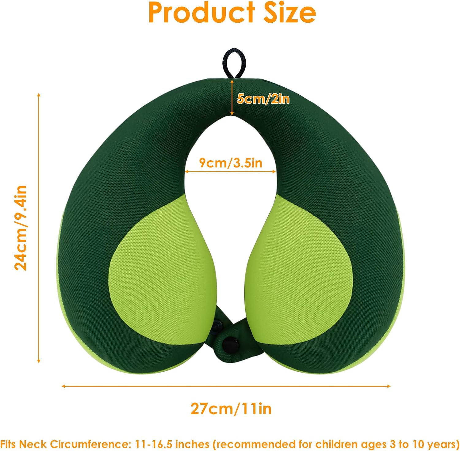 INFANZIA Kids Travel Neck Pillow for Ages 3 Years and up, for CarSeat Plane