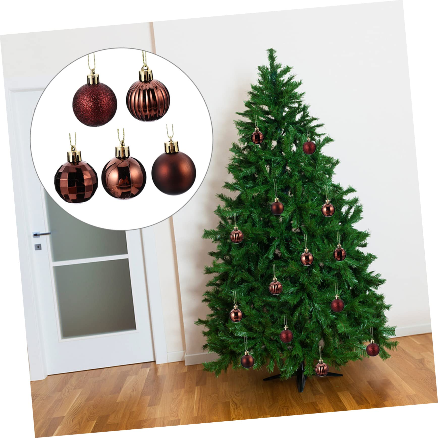 Cabilock Adorno Colgante De Navidad Forma De Bola para Decorar Árboles De Navidad Accesorio Festivo para Hogar y Celebraciones Navideñas