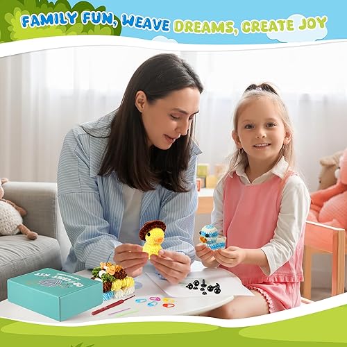 Miniatura 4 de XunYee Kit de ganchillo de Three Little Ducks Amigurumi, juego de hilo de chenilla para principiantes, con herramientas completas, patrón paso a