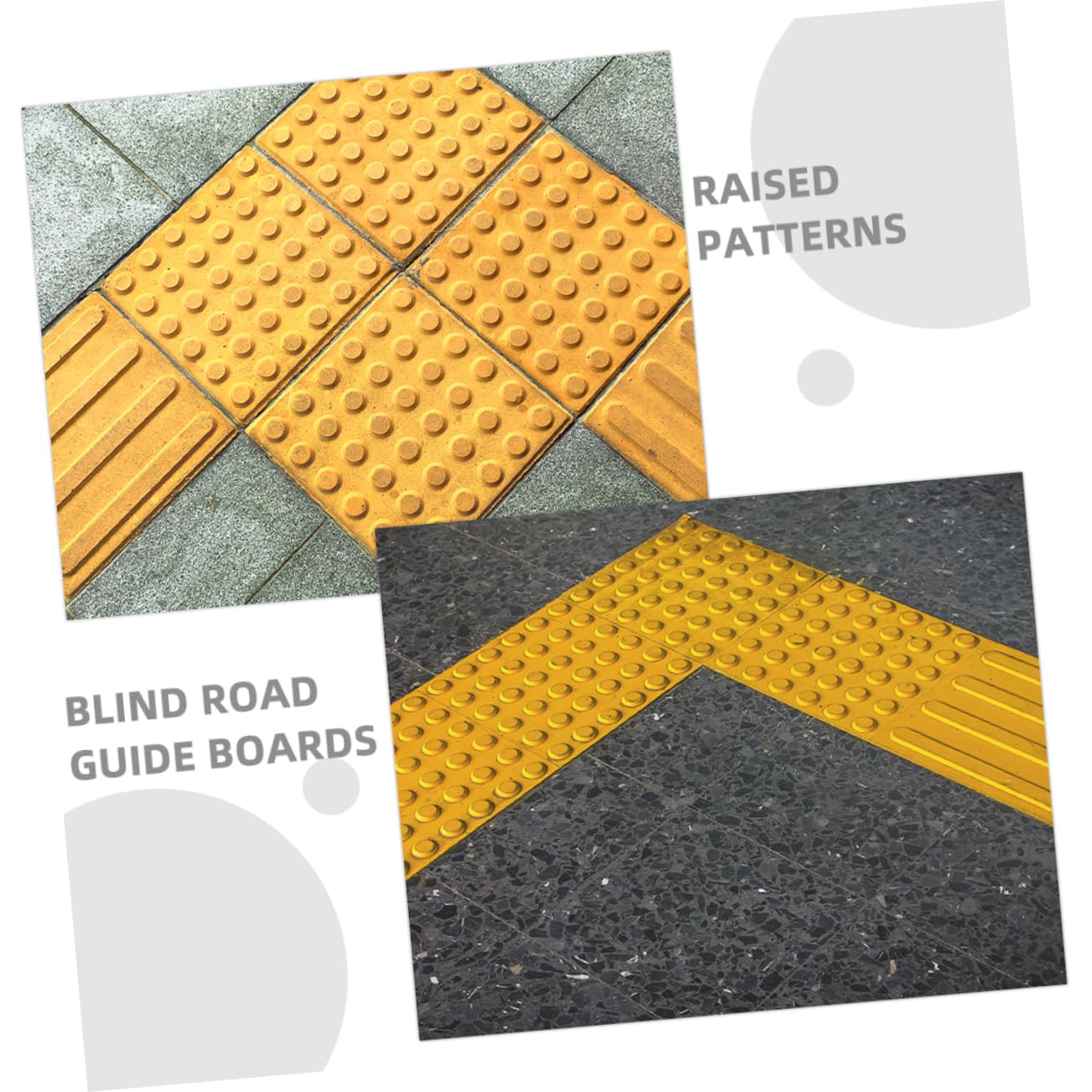 4pezzi Tappetino Braille in Pvc Antiscivolo con Texture a Puntini Sollevati per Percorsi Ciechi, per Stazioni della Metropolitana e Ambienti Esterni