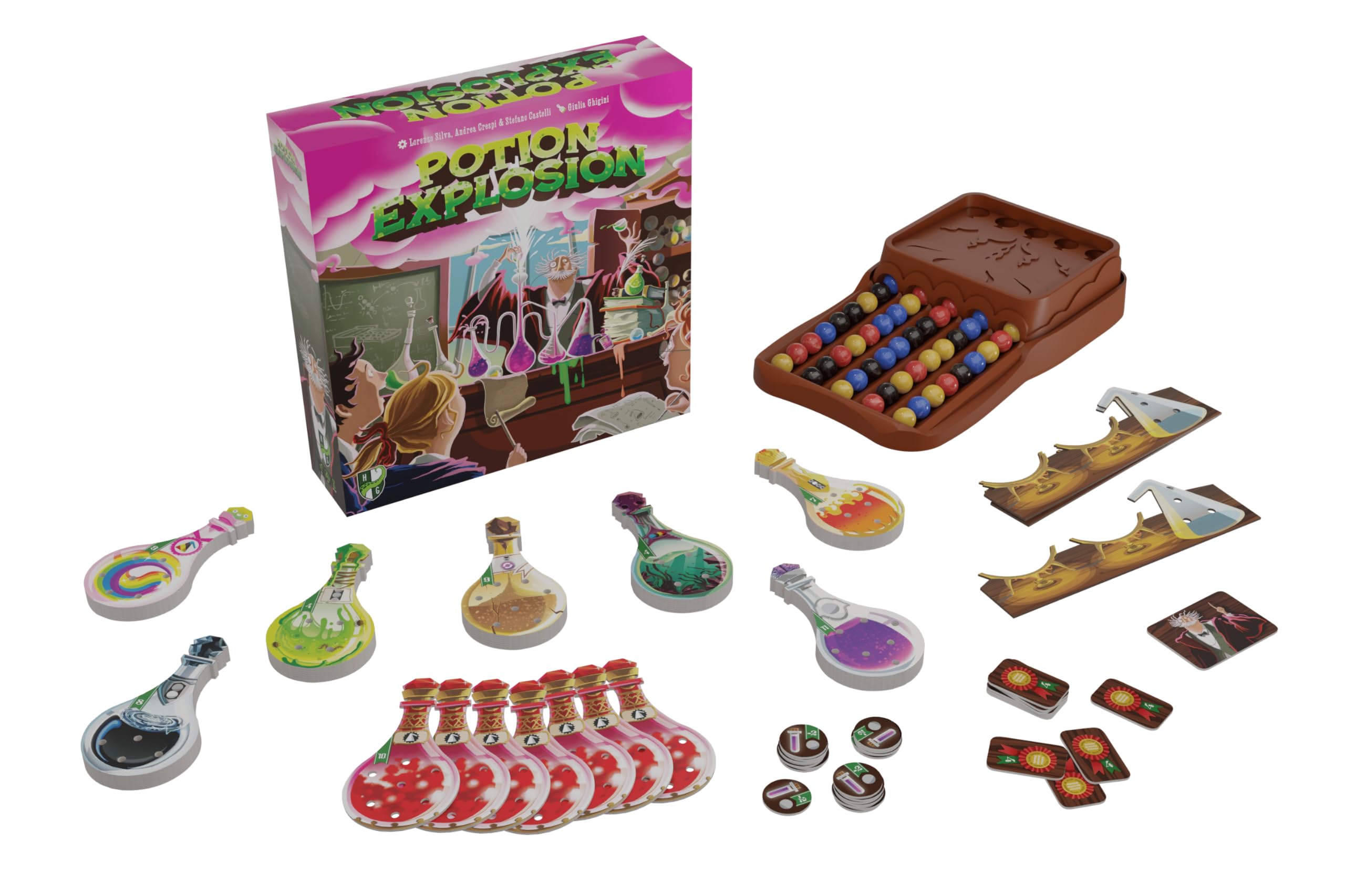Potion Explosion Board Game | Fun & Strategic Family Game for 2-4 Players | Ages 8+ | 30-45 Min Playtime | Horrible Guild | English Version