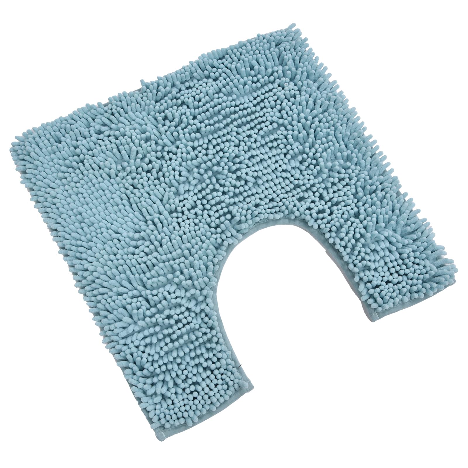 Cocoarm Set Tappeto da Bagno Tappetino da Bagno in Ciniglia 3 Pezzi con Adesivo Hot Melt Supporto Antiscivolo Morbido Assorbente Tappetino WC per Vasca da Lavandino WC di Casa (azzurro)