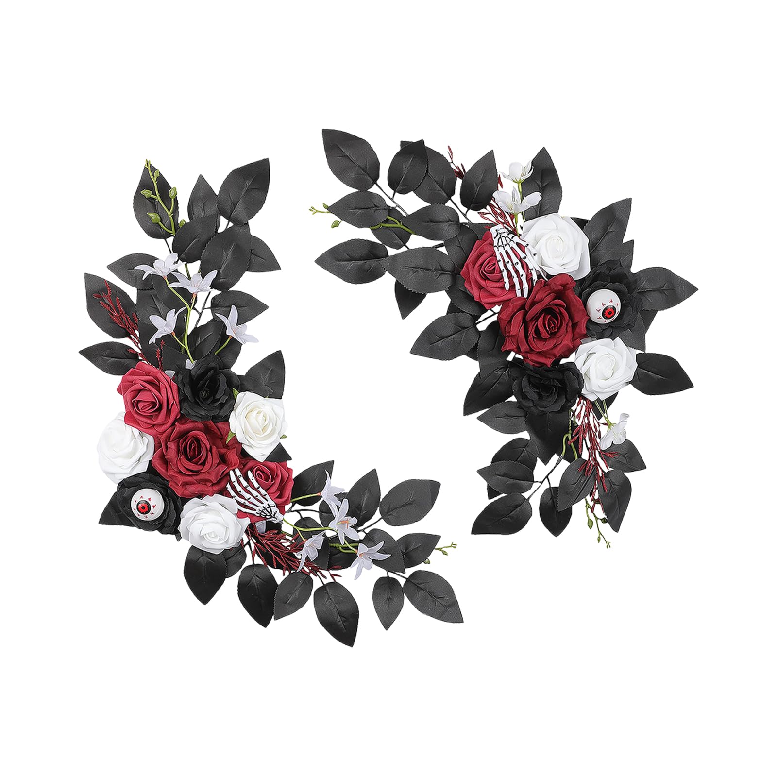 Fleurs artificielles de signe de mariage sans flétrissement rouge foncé