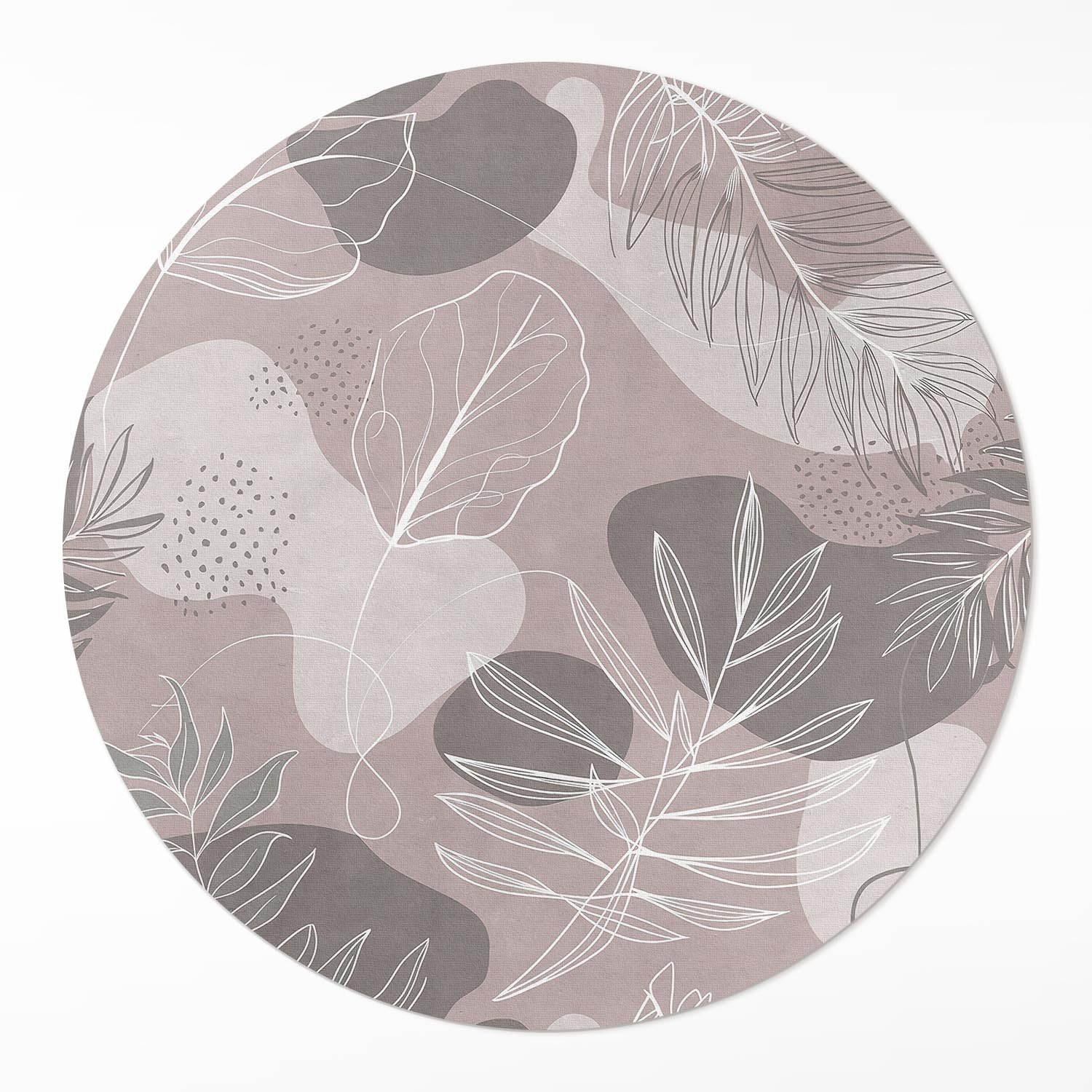 Tapis de sol vinyle rond ø150 cm pour salon et chambre moderne
