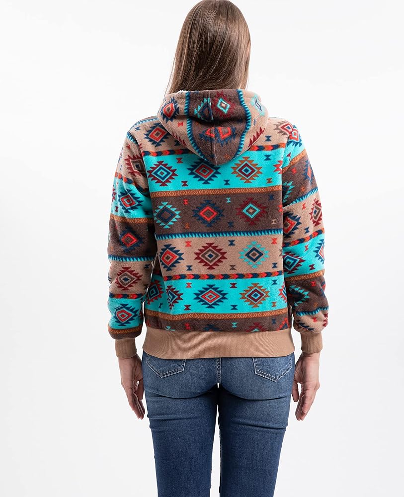 Womens Sherpa Fleece Lined Hoodie 