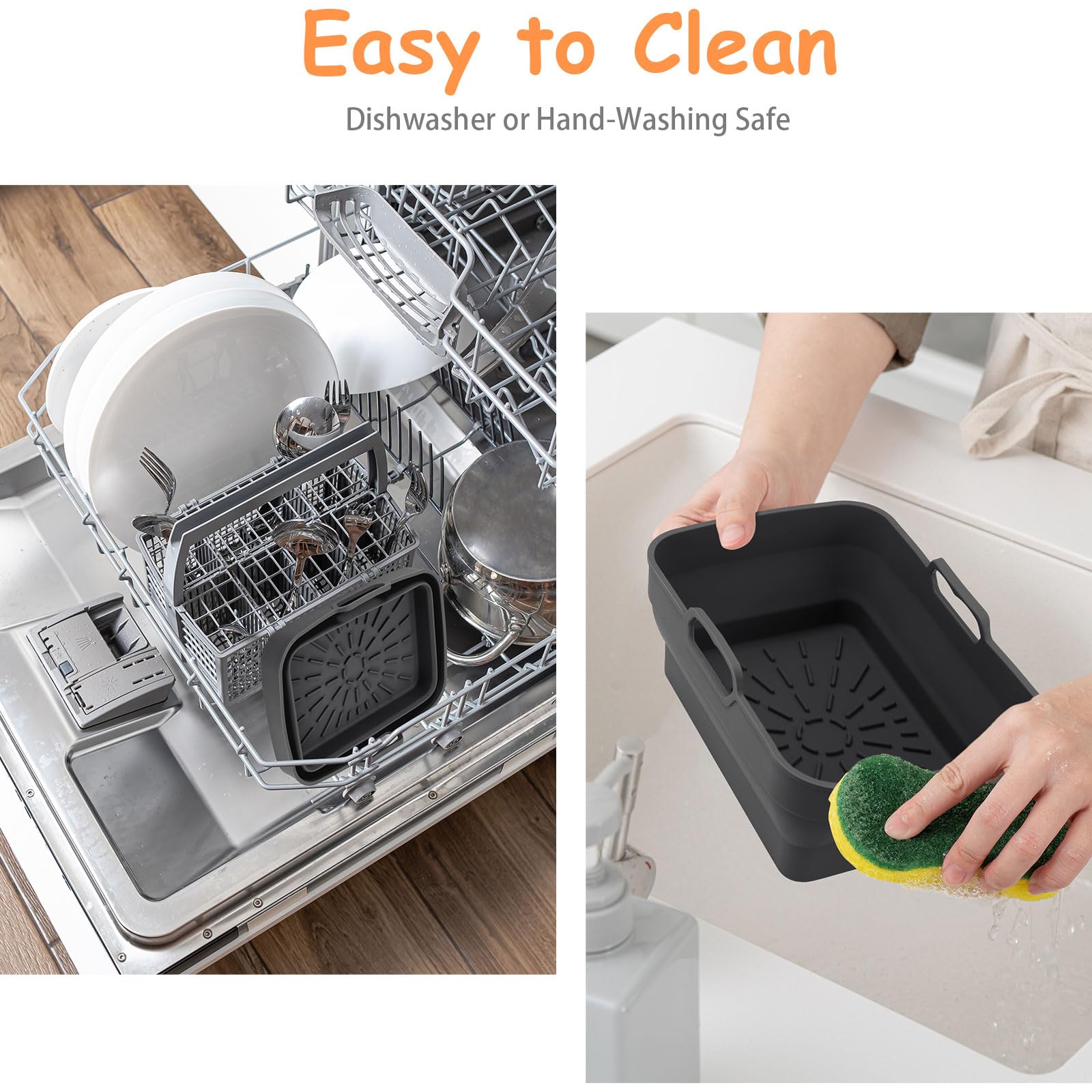 Air Fryer Liners with Magnetic Cheat Sheet - 2 Pack -8 Air Fryer Liners with Magnetic Cheat Sheet - 2 Pack -8