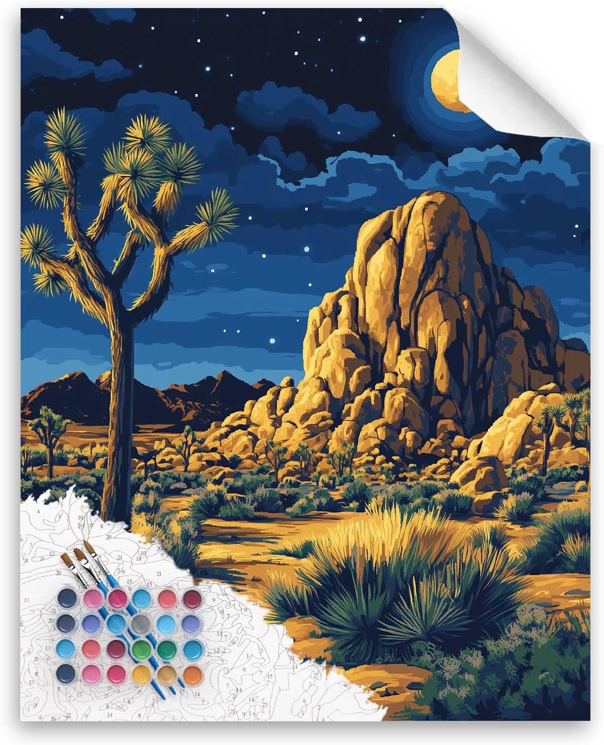 Grand Canyon National Park Paint by Number, Colorado River Paint by Numbers for Adults, Sunset Landscape Acrylic DIY Oil Painting, Grand Canyon Canvas Wall Art, Home Decor(16x20inch, No Frame)