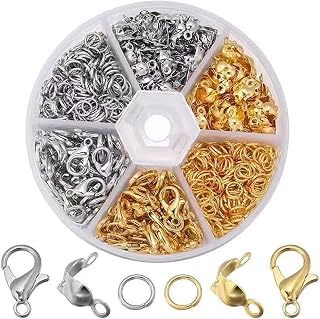 BRITECO 460pcs Lobster Clasps for Jewellery Making - Durable Bracelet an...