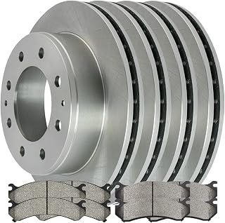 AutoShack BRAKEPPK00318 Front and Rear Brake Kit Rotors and Performance Ceramic Pads Set of 4 Replacement for GMC Sierra 2500 HD Classic Chevrolet Silverado 2500 HD Classic 2007-2010 Silverado 2500 HD