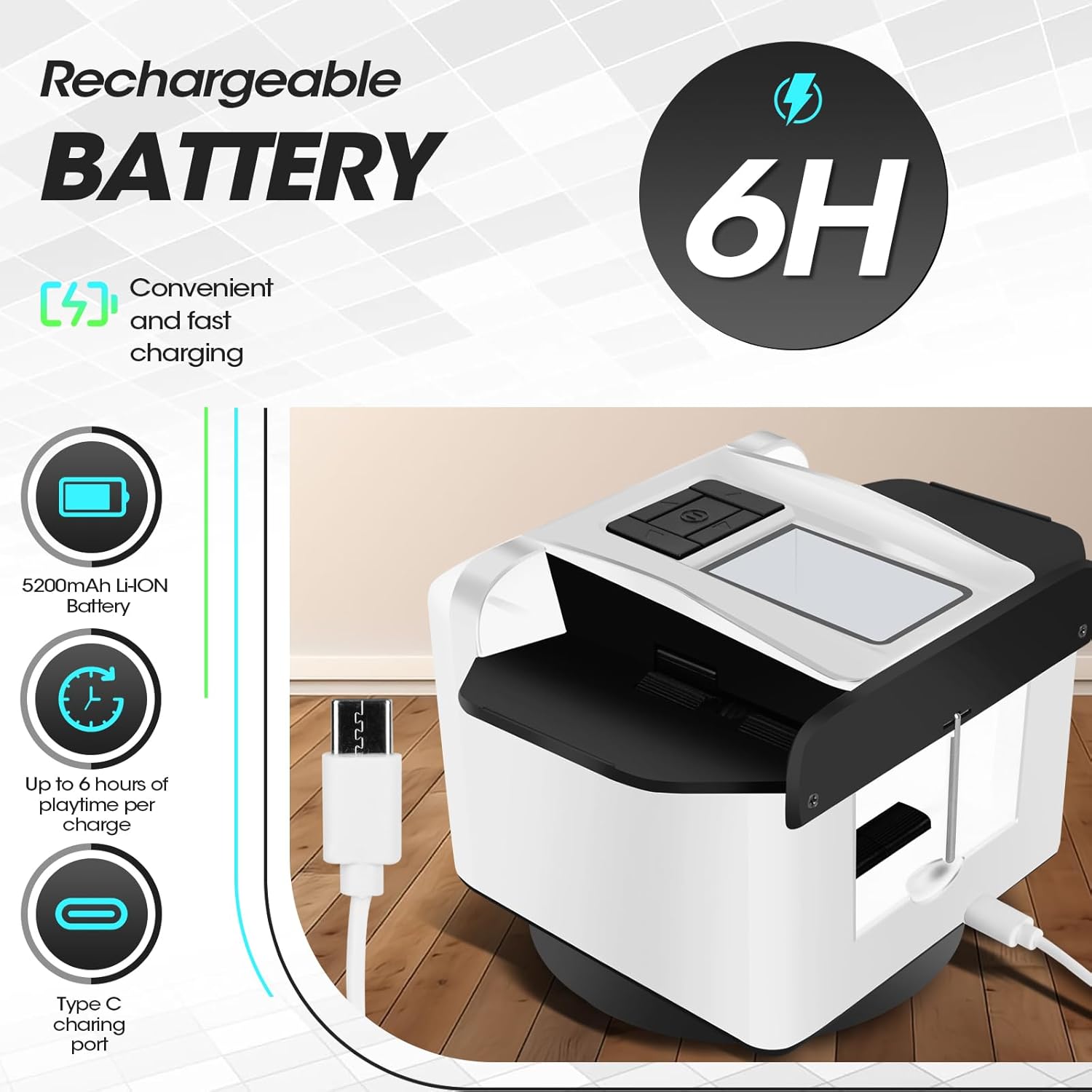 ShuffleBox G1 Pro with Type C charging cable