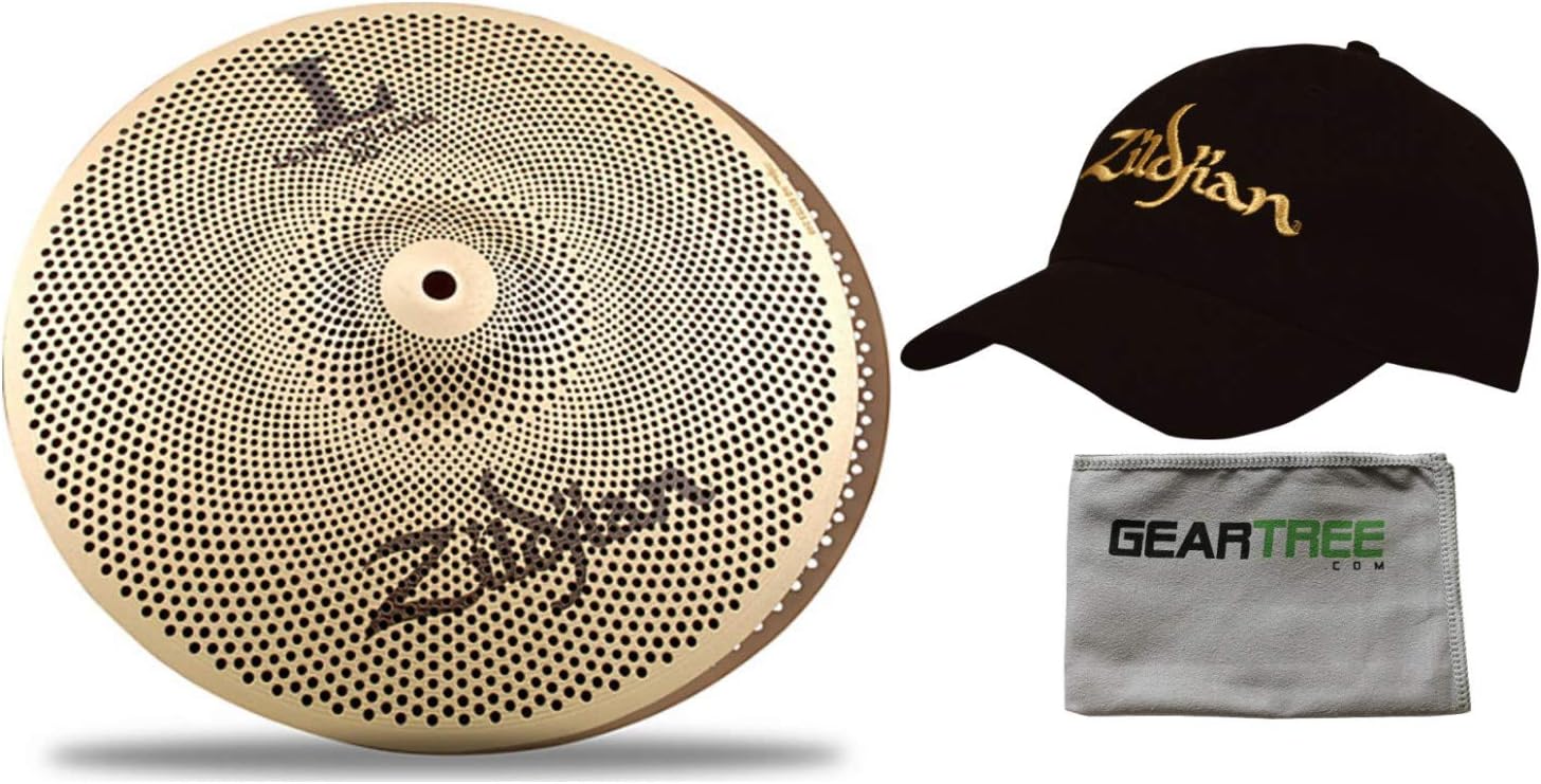 Zildjian LV8014HP-S 14in L80 Low Volume Hi-Hat Pair with Baseball Cap and Polish
