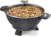 Starfrit The Rock 4.5L Electric Multi-Pot: Rock.Tec Non-Stick, Tempered Glass Lid, Variable Temp Control for Soups, Stews & Wok