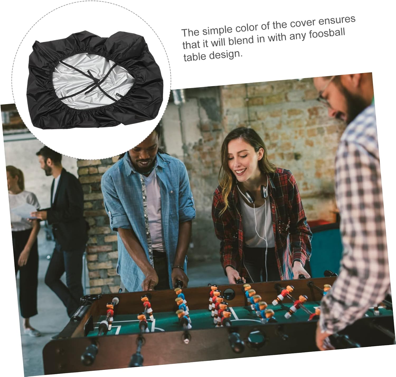TOYANDONA Outdoor Table Football Games Cover Oxford Cloth Foosball Table Protector Reusable Elastic Strap