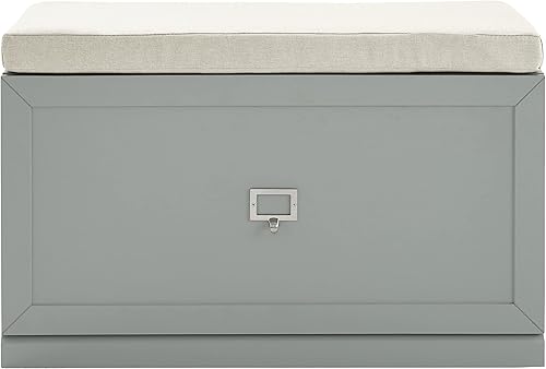 Miniatura 3 de Crosley Furniture Harper Banco de almacenamiento de entrada con cajón organizador de zapatos, gris