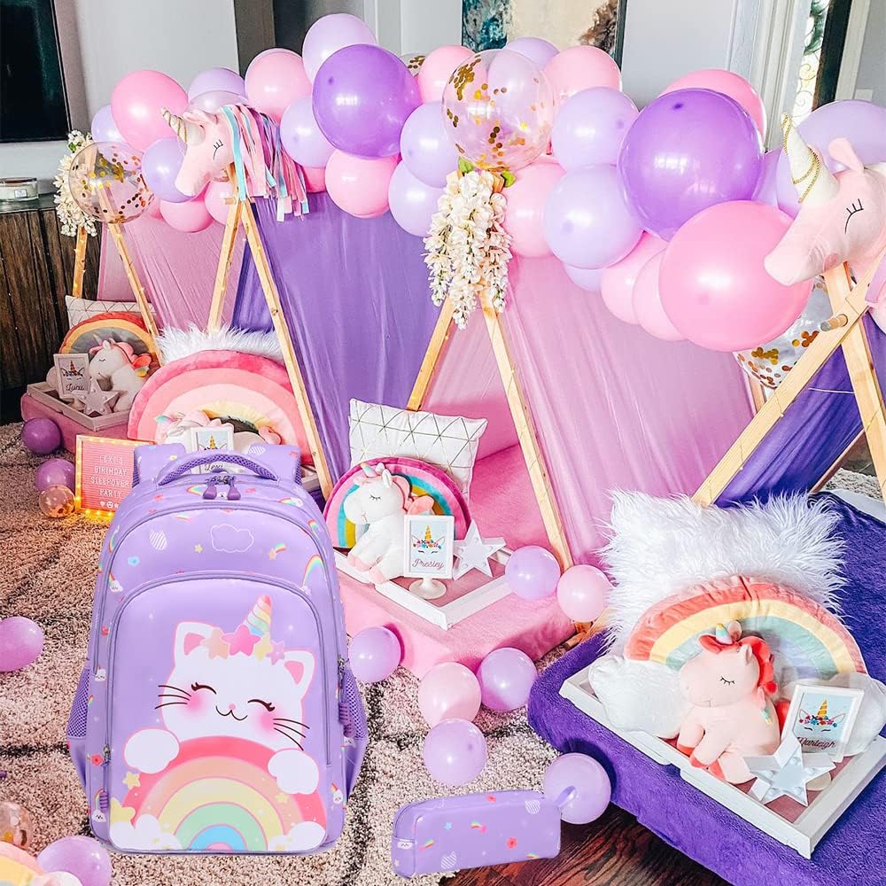 Girls' Elementary School Backpack with Lunch Box - Back to School Bag Bookbag - Image 2