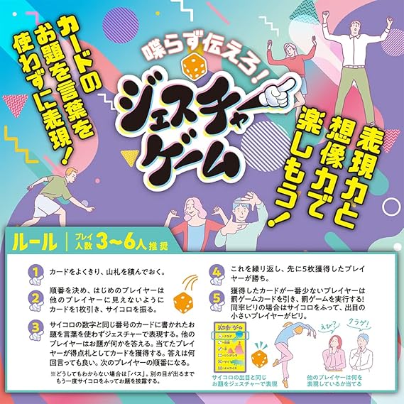 Amazon Co Jp ジェスチャーゲーム カードのお題を言葉を使わずに表現 カードゲーム ビバリー Tra 085 おもちゃ