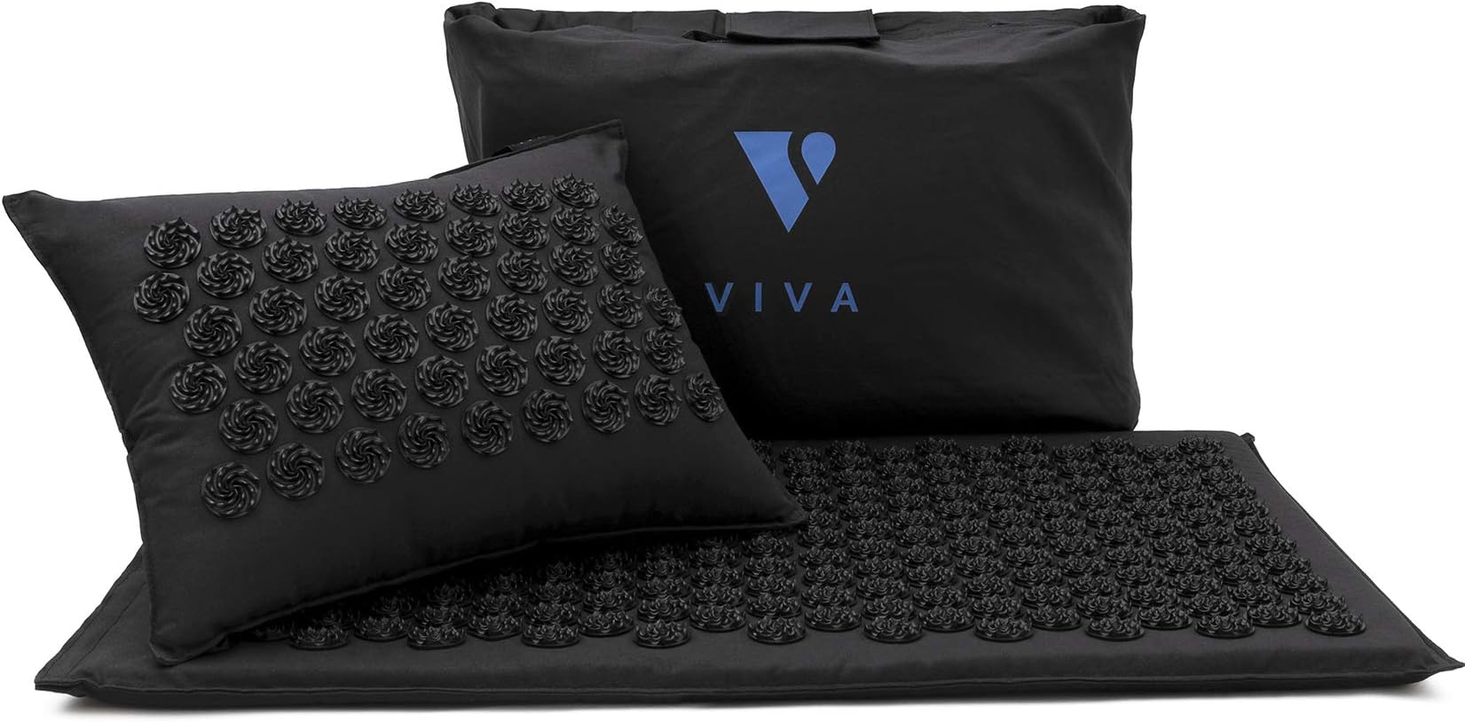 Acupressure Mat and Pillow Set - Back Pain, Neck Pain Relief - Stress, Muscle Relaxation, Spiky Kit - Free Carry Bag