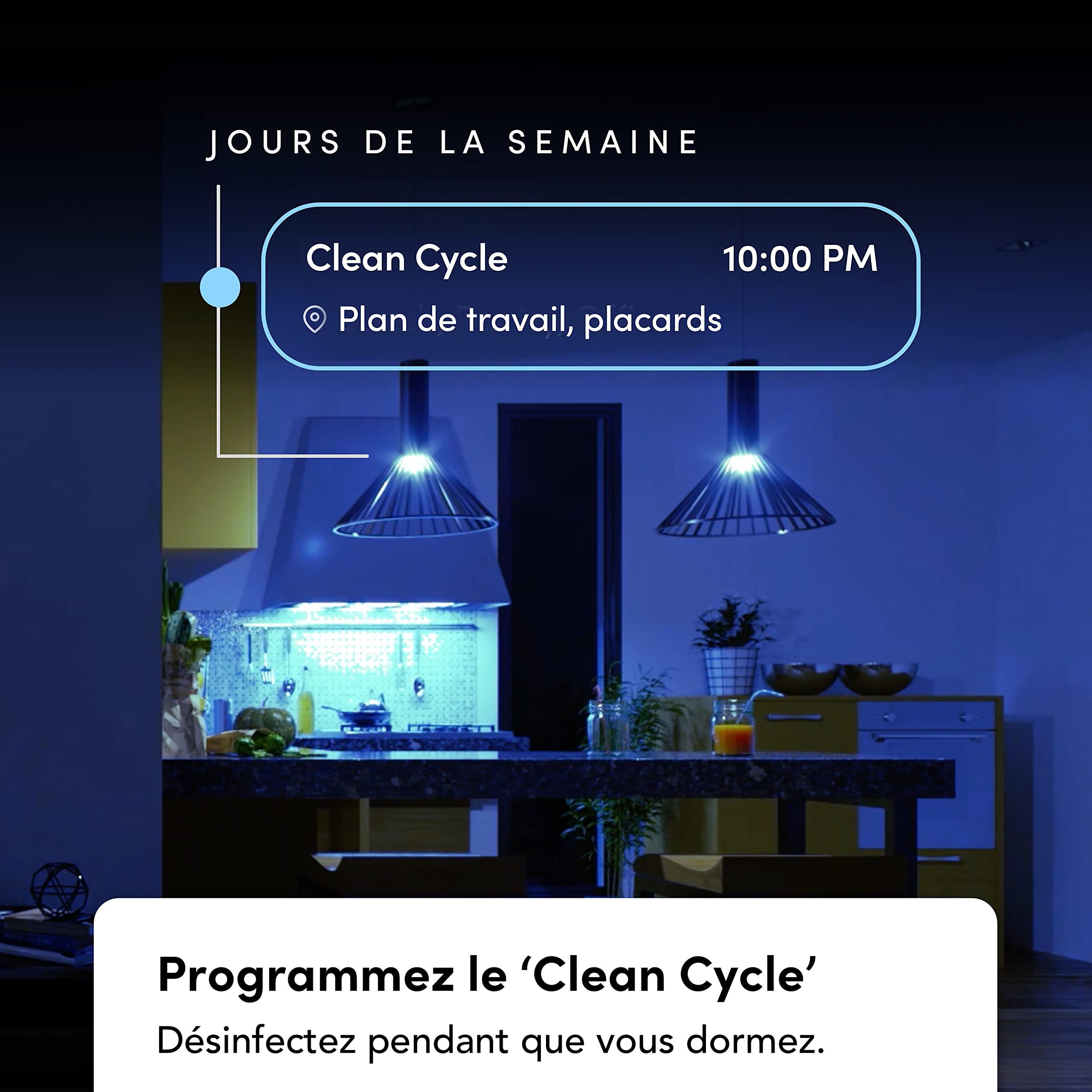LIFX Clean A60 1200 lumens [B22], Pleine couleur avec lumière HEV antibactérienne, Ampoule LED connectée Wi-Fi, Pas de pont, Compatible avec Alexa, Hey Google, HomeKit et Siri