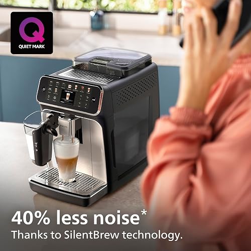 Philips 5500 Series Bean to Cup Coffee Machine – 20 Hot & Iced drinks, LatteGo Milk Frother, Fastest-to-Clean, 40% Quieter, Ceramic Grinder, Fully Automatic Espresso & Cappuccino maker – EP5546/70 - 8