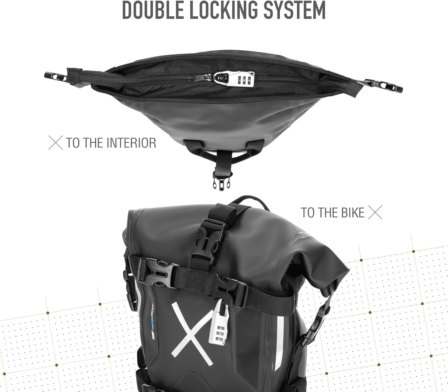 SHAD TR08 TERRA Crash Bar Bag double locking system