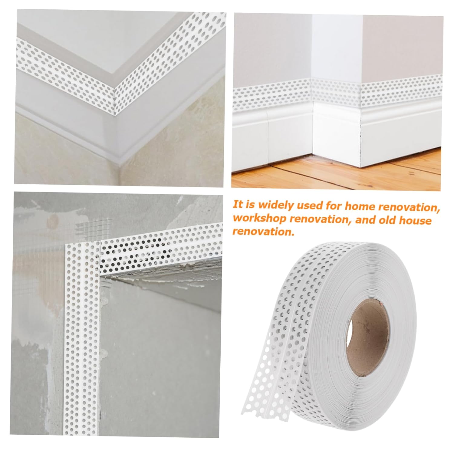 ORFOFE Drywall Repair Tape Self-Adhesive Corner Tape Wall Supply Drywall Corner for High-Traffic Areas