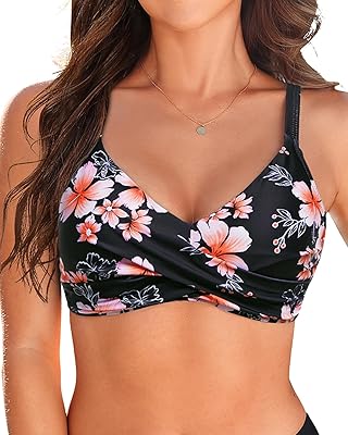Women Underwire Bikini Top Only - Push Up Bathing Suit Top Padded Swim Bra 2025 Swimsuits Top