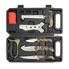 Mossy Oak Hunting Field Dressing Kit - Portable Butcher Game Processor Set (8-Piece)