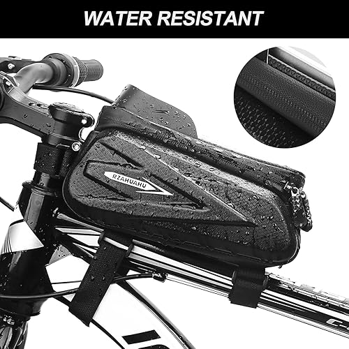 Miniatura 2 de Souke Sports Bolsa para marco de bicicleta, soporte para teléfono, bolsa de tubo superior impermeable, accesorios de bicicleta, pantalla táctil,