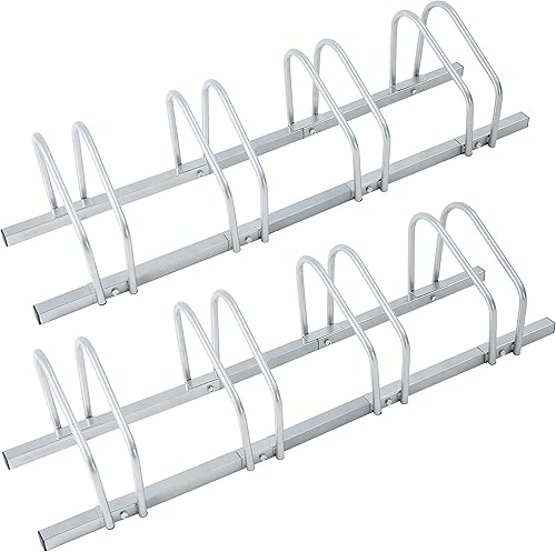 SDADI - Soporte de almacenamiento ajustable para 8 bicicletas, color negro